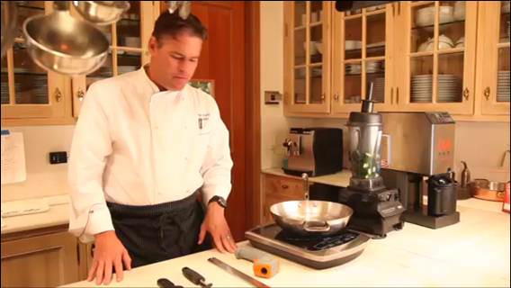 Jordan Winery Executive Chef Todd Knoll standing in the kitchen at Jordan Winery