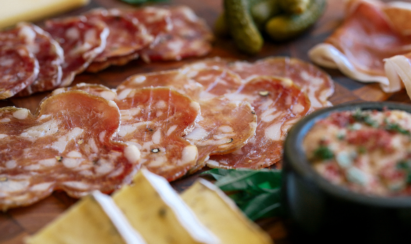 but a variety of meats for a charcuterie platter