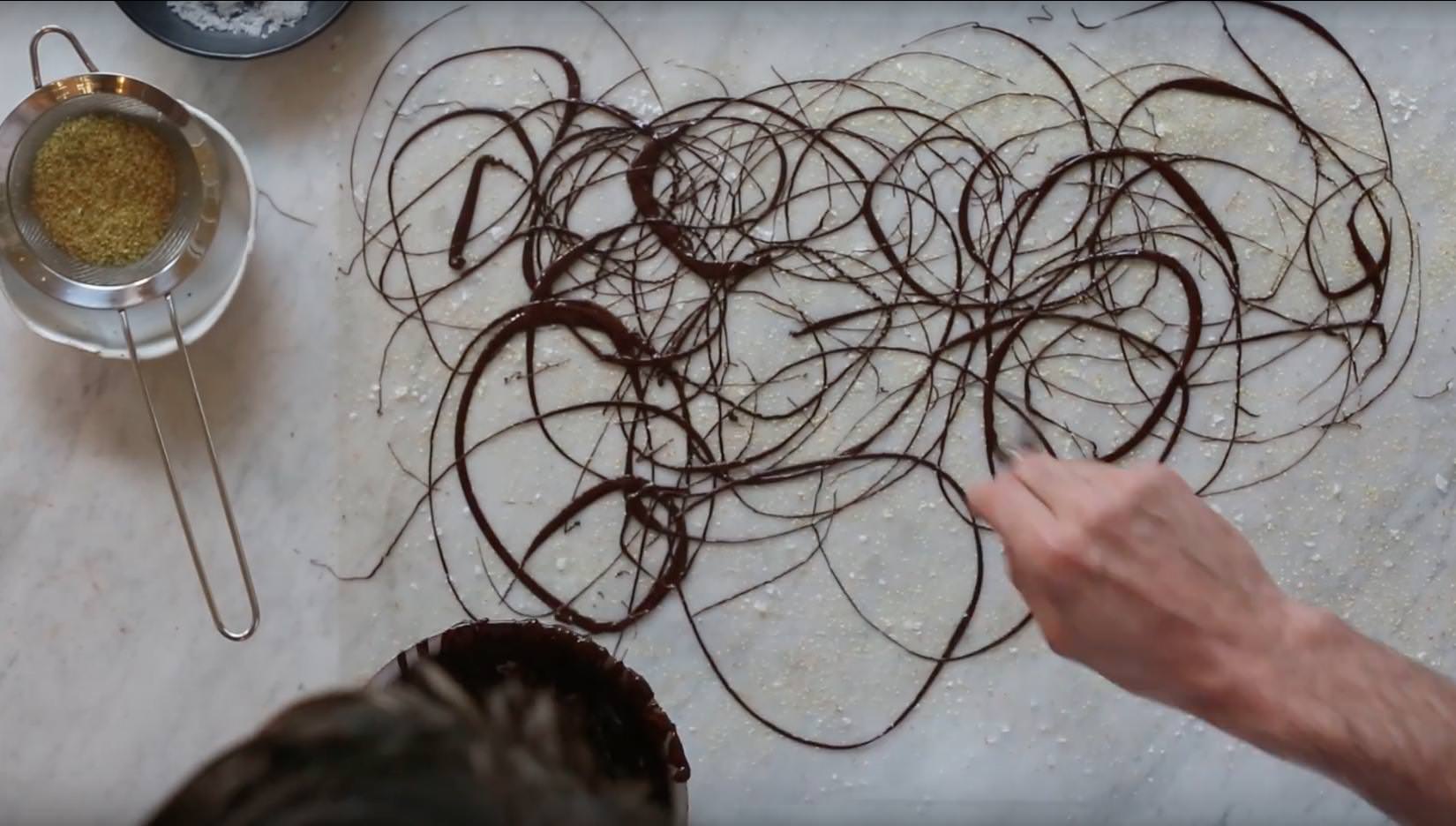 chocolate dessert garnish