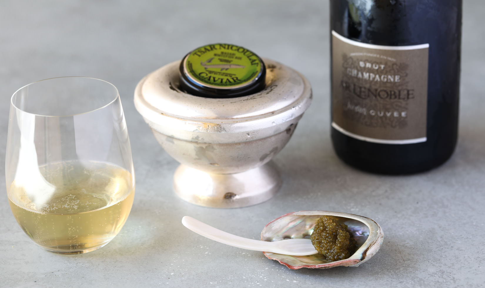 Four Unexpected Wine and Caviar Pairings That Work Wasabi Roe Brut Champagne WEB SIZE-2720