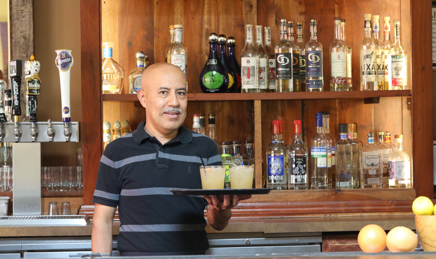 The tequila bar at Mateo's Restaurant in Healdsburg