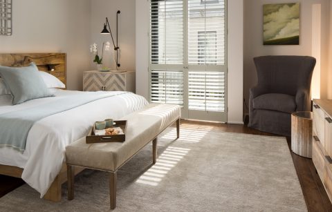 interior of a guest room at Hotel Healdsburg in Healdsburg