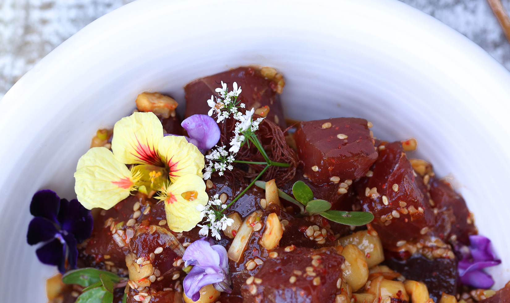 Authentic Tuna Poke Bowl Recipe from Jordan Winery