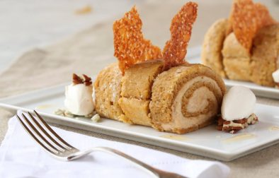 Jordan Winery Mini Pumpkin Roll with Phyllo Crisps