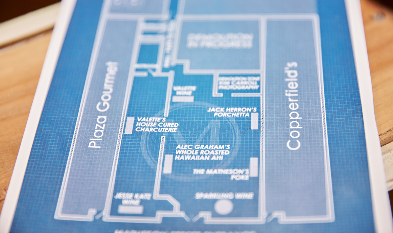 The floor plan for Chef Dustin Valette's new business in Healdsburg, The Matheson