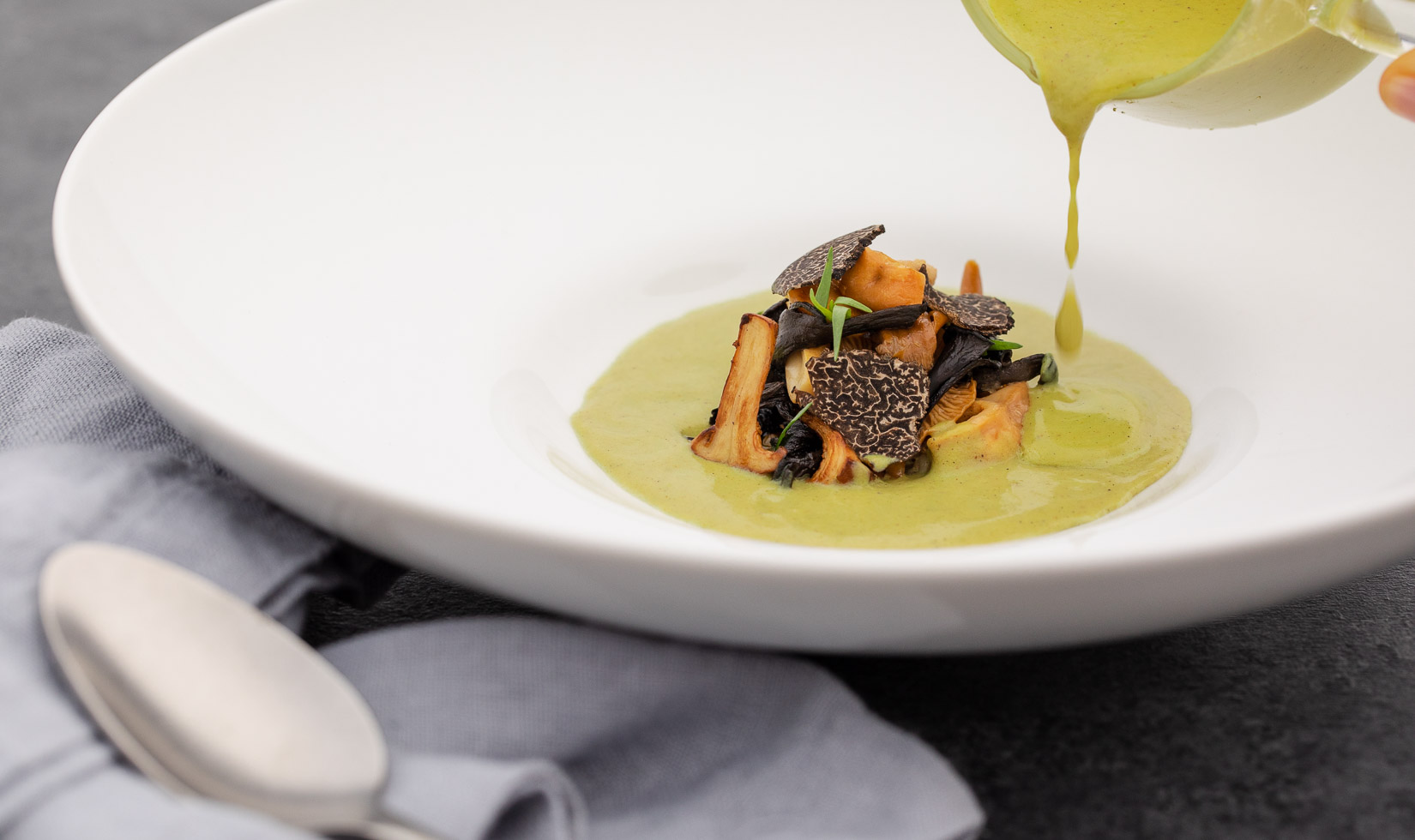 Mushroom Soup for chardonnay food pairing