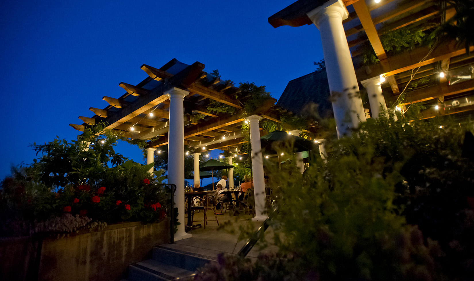 Rustic Restaurant patio geyserville