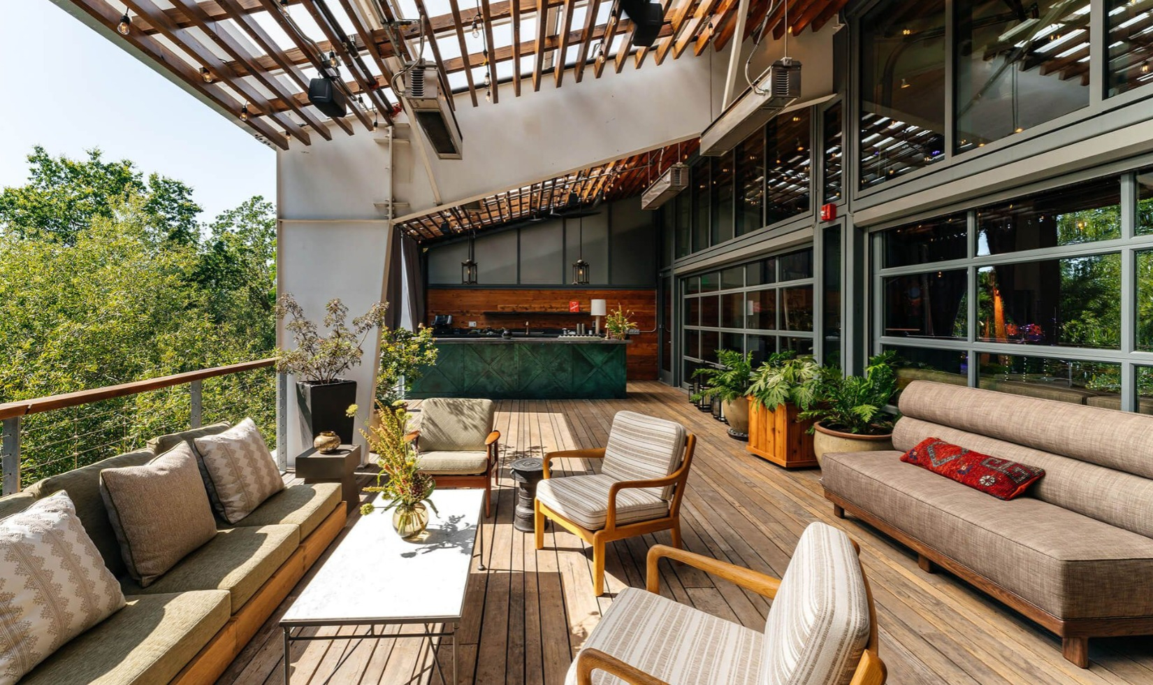 Second story outdoor lounge Little Saint