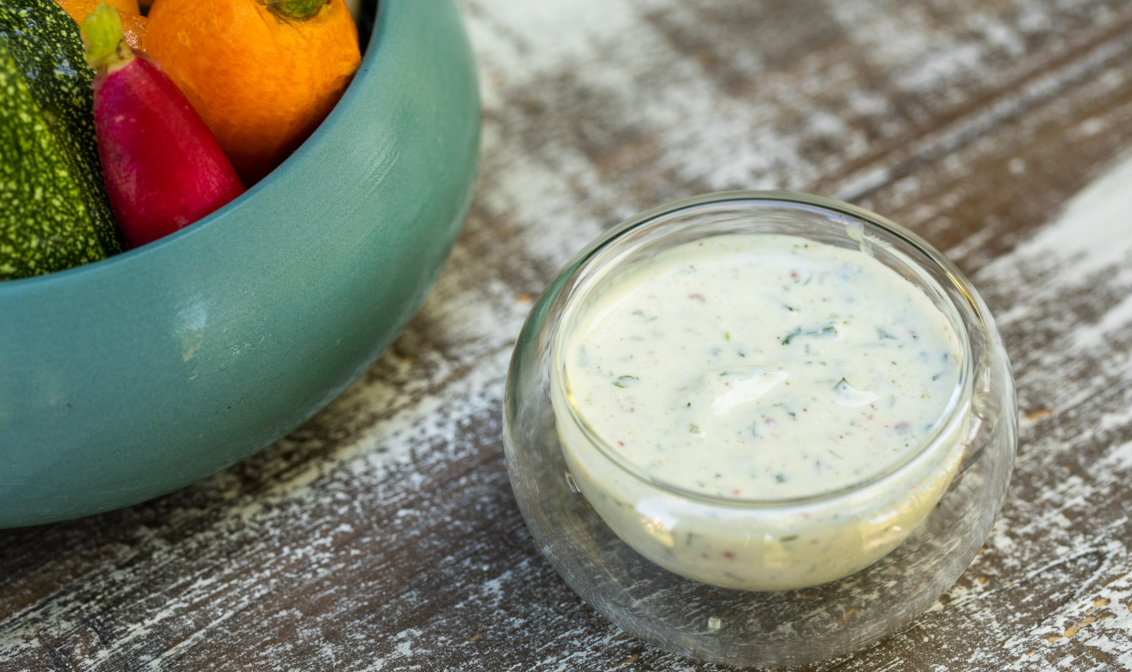 Green Goddess Dip for Edible Vegetable Centerpiece