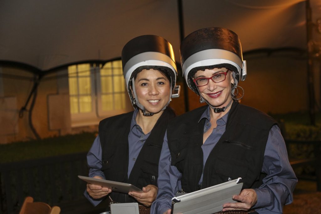 Jordan staff dressed as pilots for the Star Wars Halloween Party.