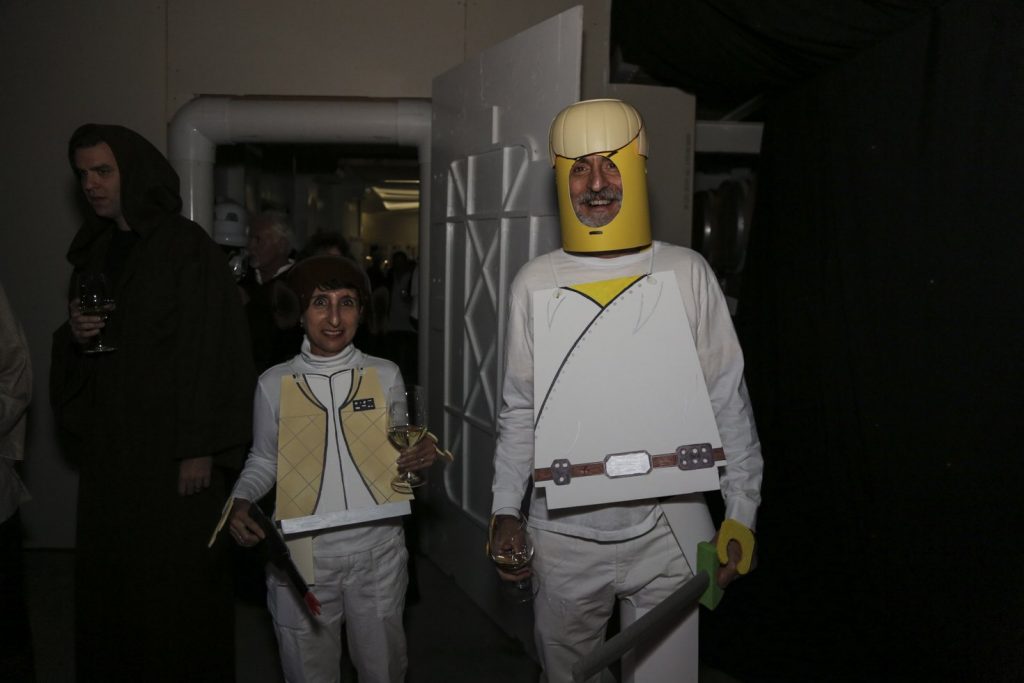 Guests dressed as Lego Star Wars characters at the Jordan Winery Halloween Party.