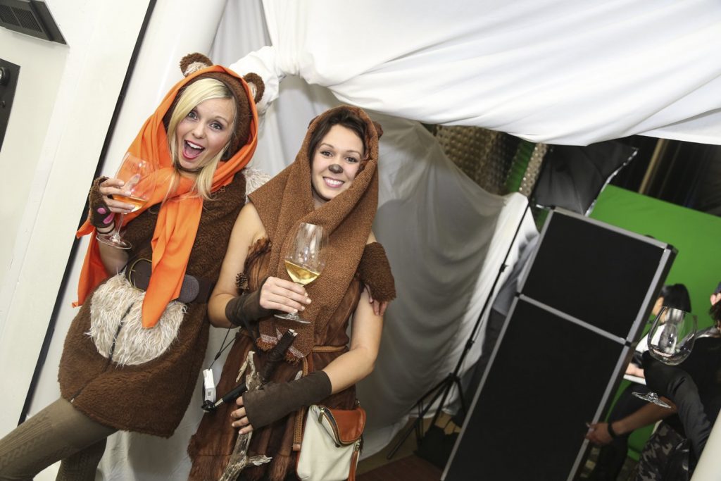 Guests dressed as ewoks for Jordan's Halloween Party.