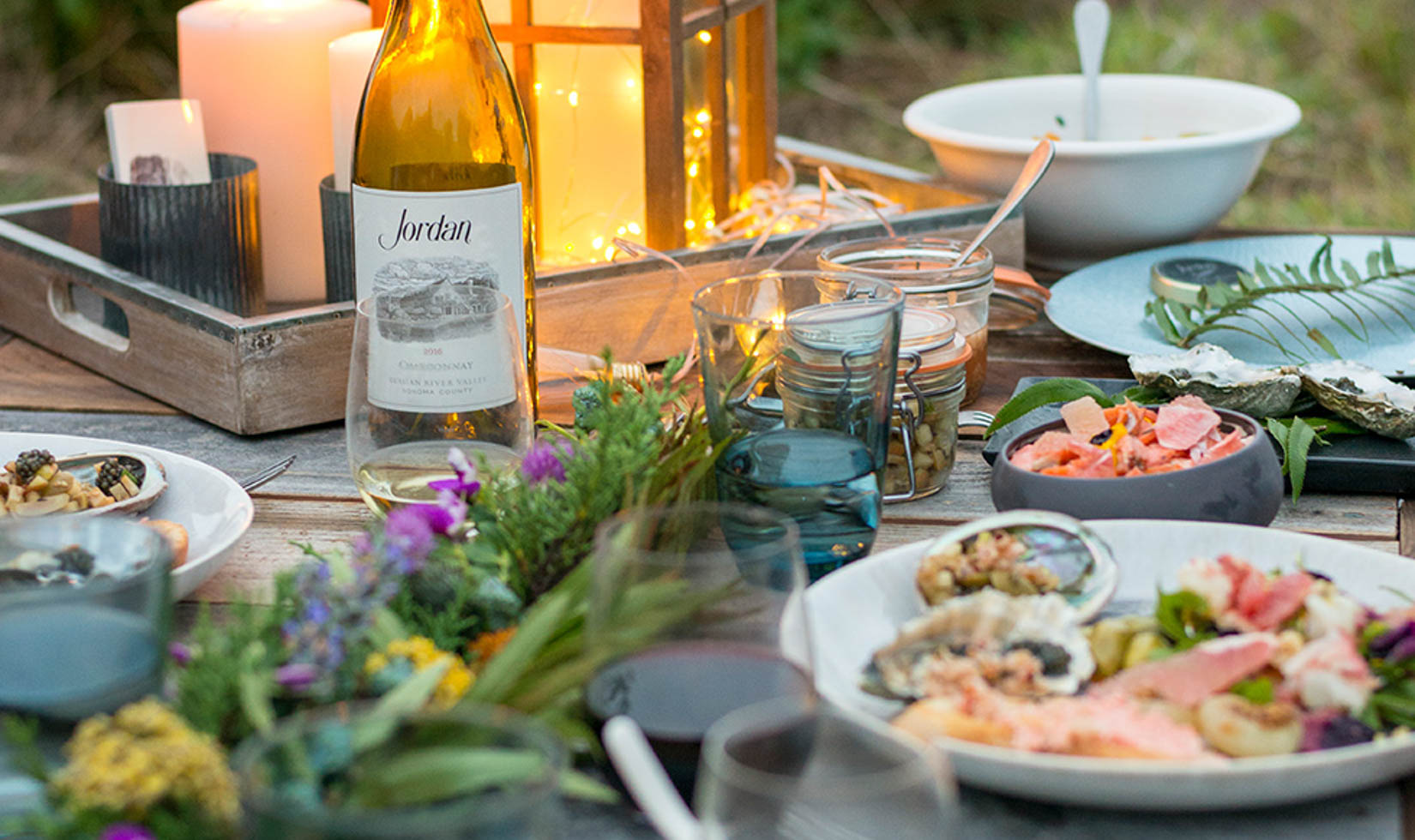 picnic on the sonoma coast table centerpiece