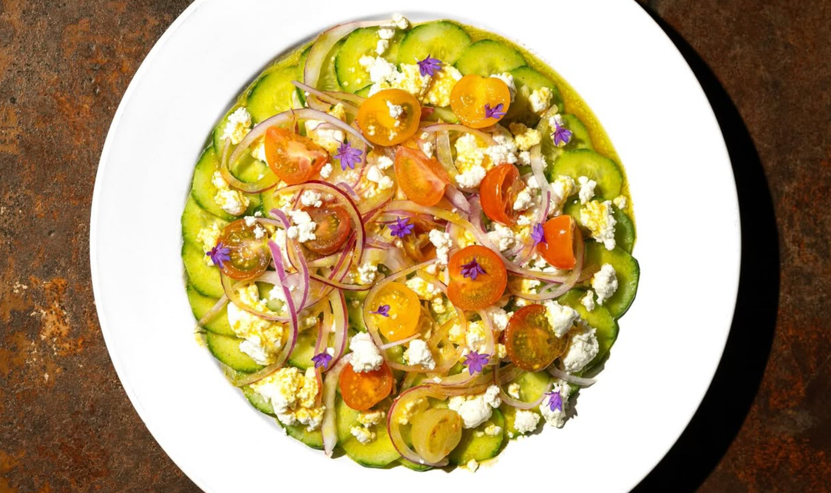 cucumber salad at Lo & Behold