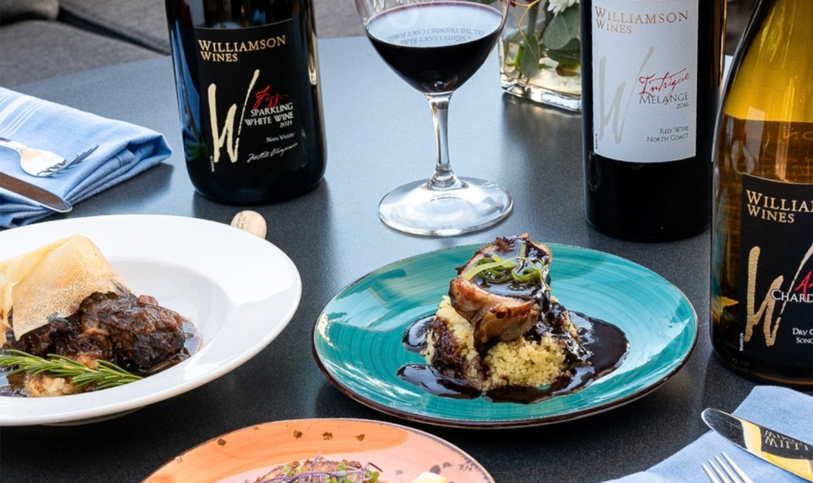 lunch tasting at Williamson Wines