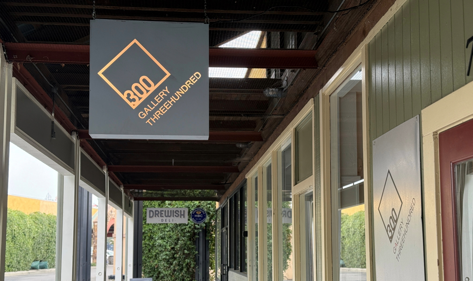 sign for gallery 300 outside the front entrance to building